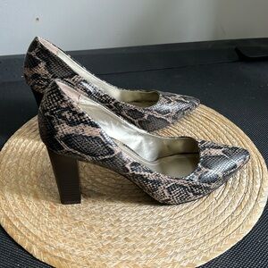 Nygard Collection Animal Print Pointy Toe Block Heel Pump Heel Size 10